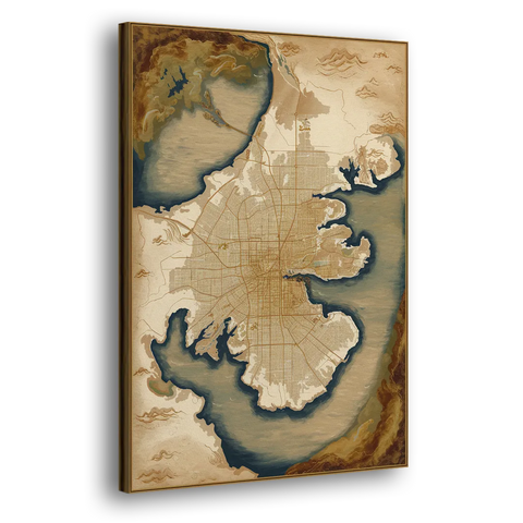 Charleston Map Design - Canvas Wall Art