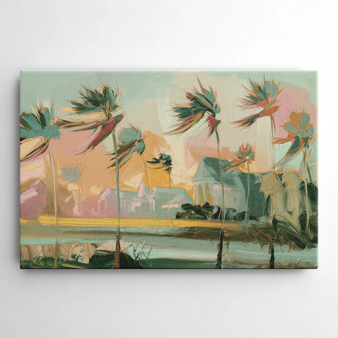 Charleston Palmetto Trees - Canvas Wall Art