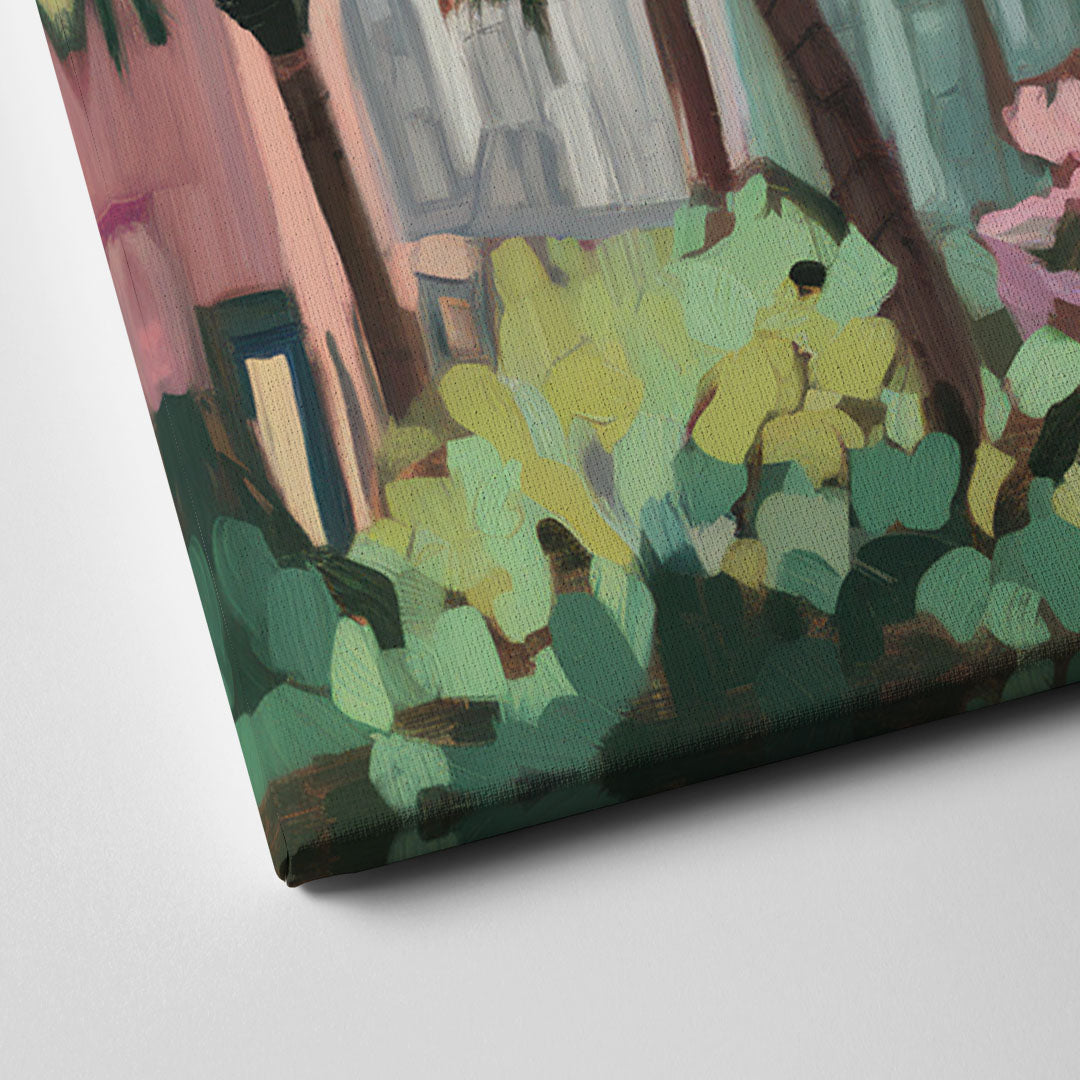Charleston Rainbow Row Canvas Close Up