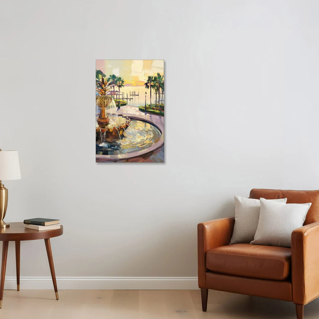 Charleston Waterfront Park - Canvas Wall Art - Sofa - 20x30