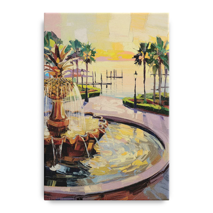 Charleston Waterfront Park Front - Canvas Wall Art