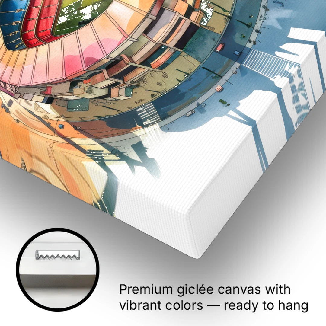 Charlotte FC Stadium View - Canvas Wall Art - Gallery Wrap Corner
