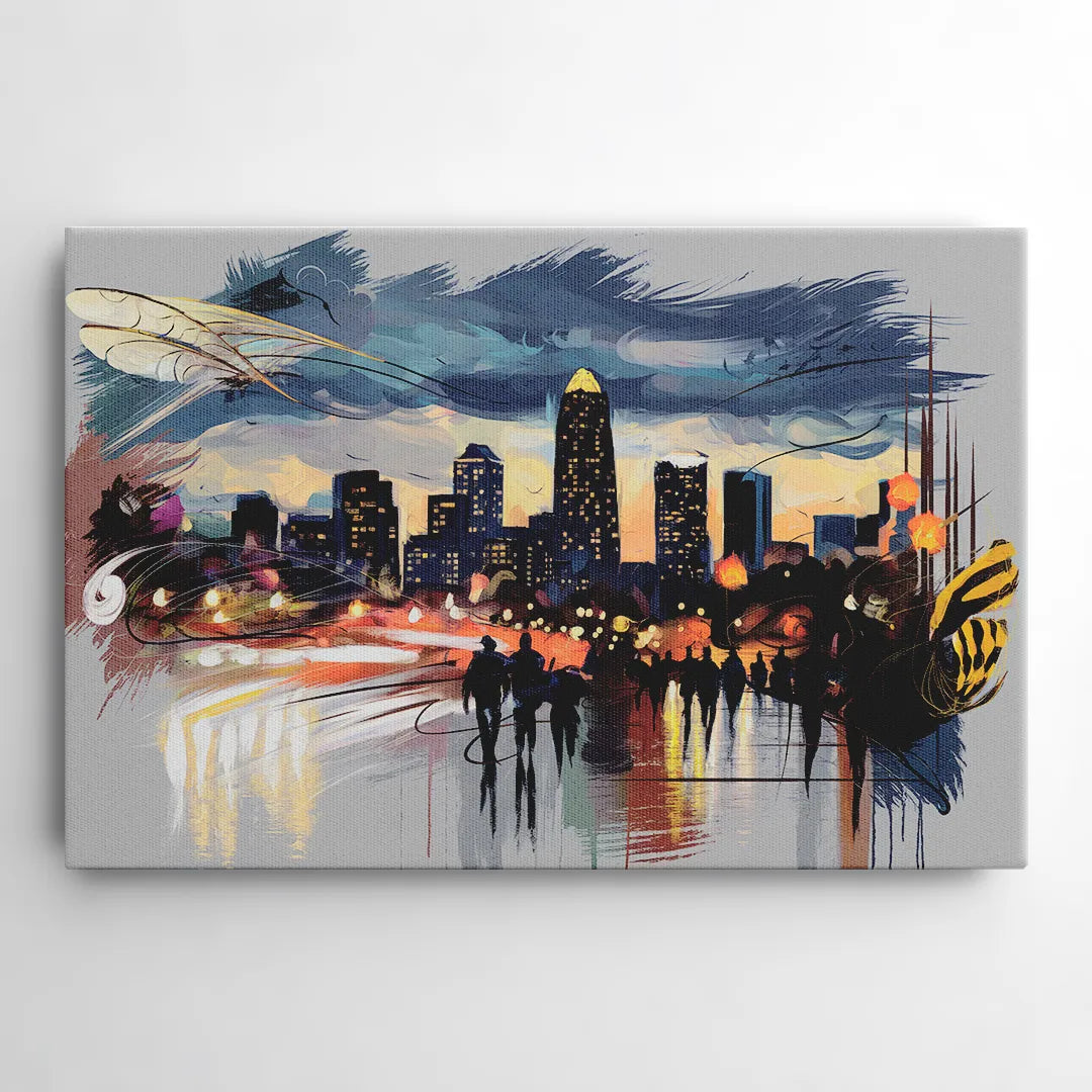 Charlotte Hornets Tribute - Canvas Wall Art