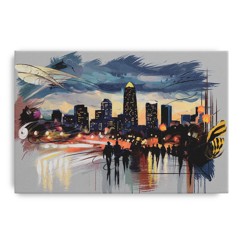 Charlotte Hornets Tribute Front - Canvas Wall Art