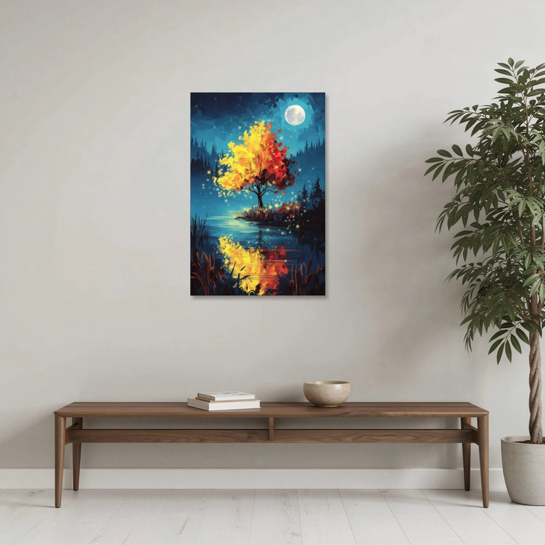 Charlotte Nighttime Glow - Canvas Wall Art - Coffee Table - 24x36