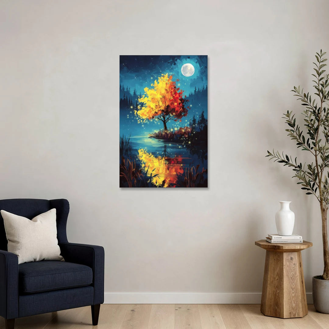 Charlotte Nighttime Glow - Canvas Wall Art - Sofa - 24x36