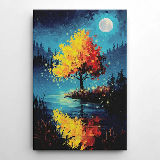Charlotte Nighttime Glow - Canvas Wall Art