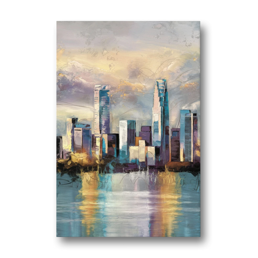 Charlotte Uptown Skyline - Canvas Wall Art - Front