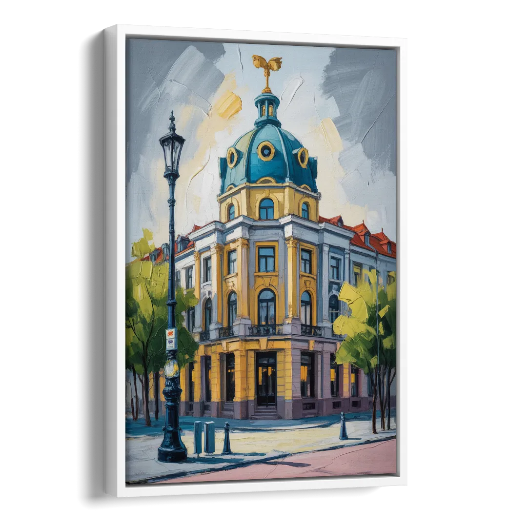 Charlottenburg Charm Side - White Canvas Wall Art