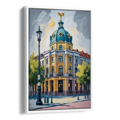 Charlottenburg Charm Side - White Canvas Wall Art