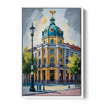 Charlottenburg Charm Front - White Canvas Wall Art