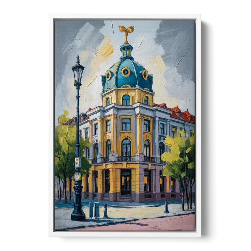 Charlottenburg Charm Front - White Canvas Wall Art