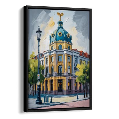 Charlottenburg Charm Side - Black Canvas Wall Art