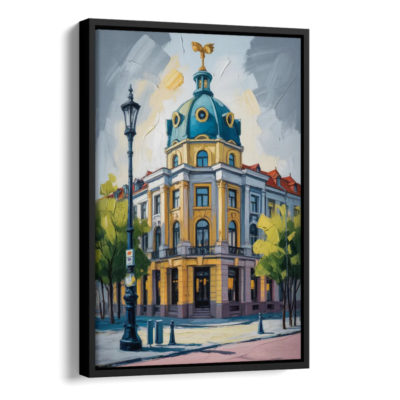 Charlottenburg Charm Side - Black Canvas Wall Art