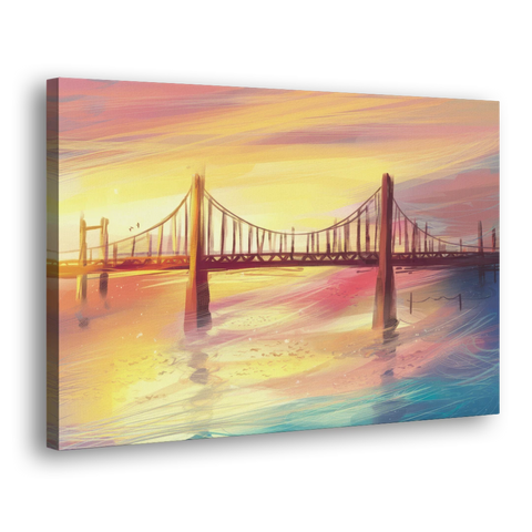 Chesapeake Bay Bridge Reflections - Canvas Wall Art - Side