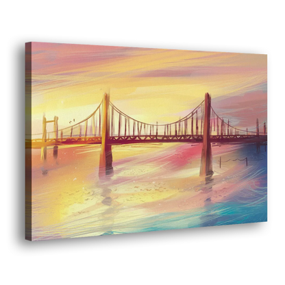 Chesapeake Bay Bridge Reflections Side - Canvas Wall Art
