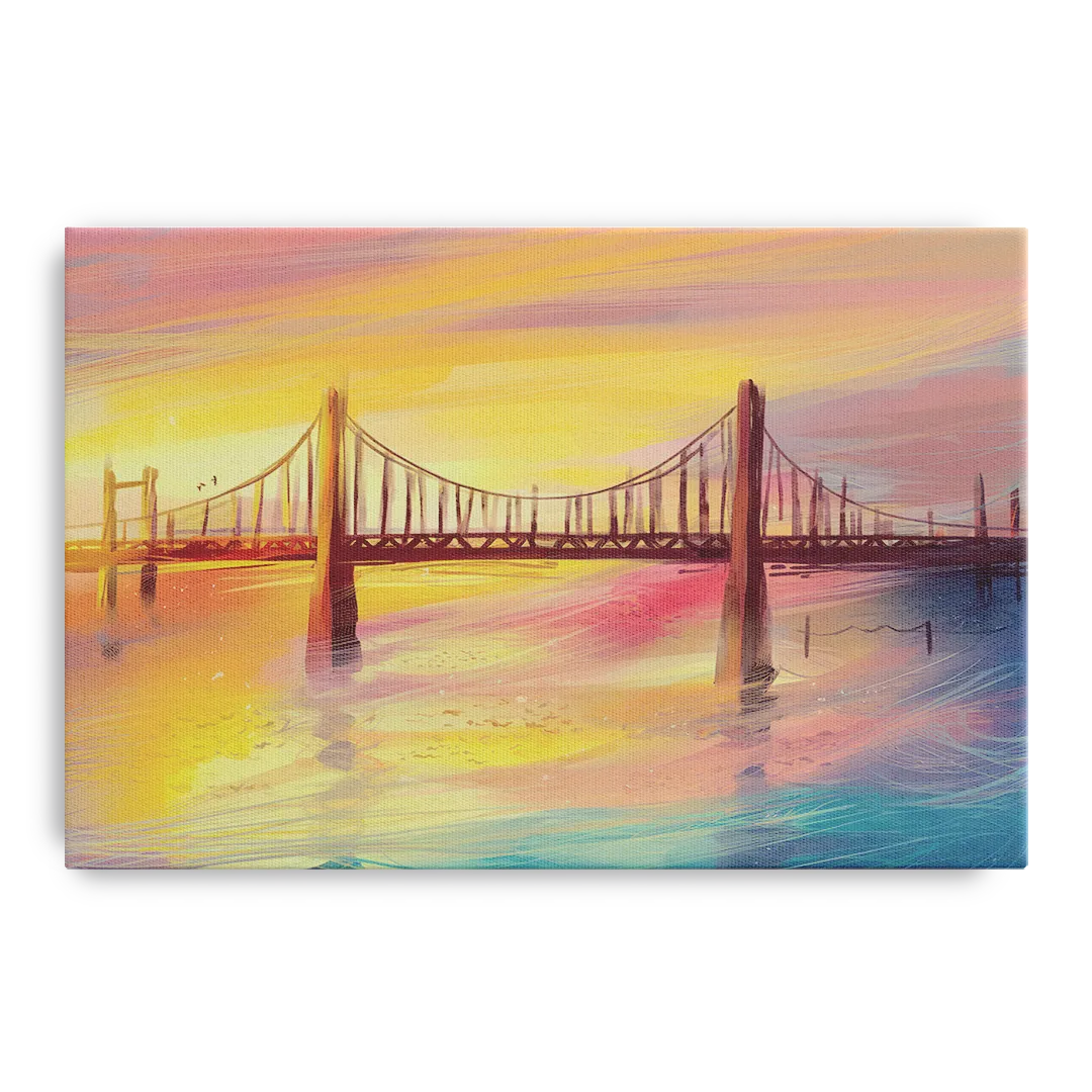 Chesapeake Bay Bridge Reflections Front - Canvas Wall Art