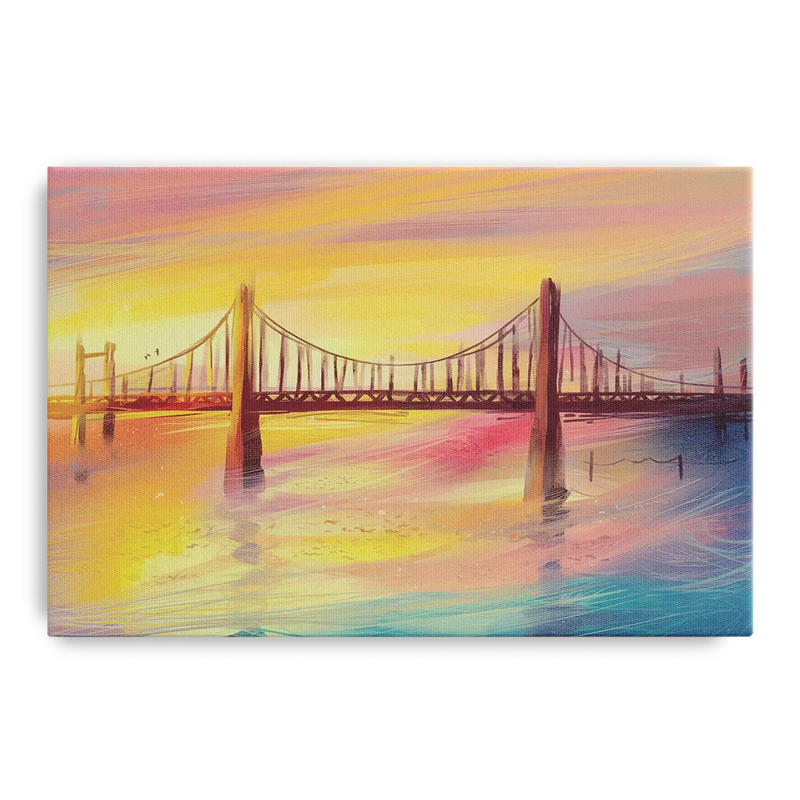 Chesapeake Bay Bridge Reflections Front - Canvas Wall Art