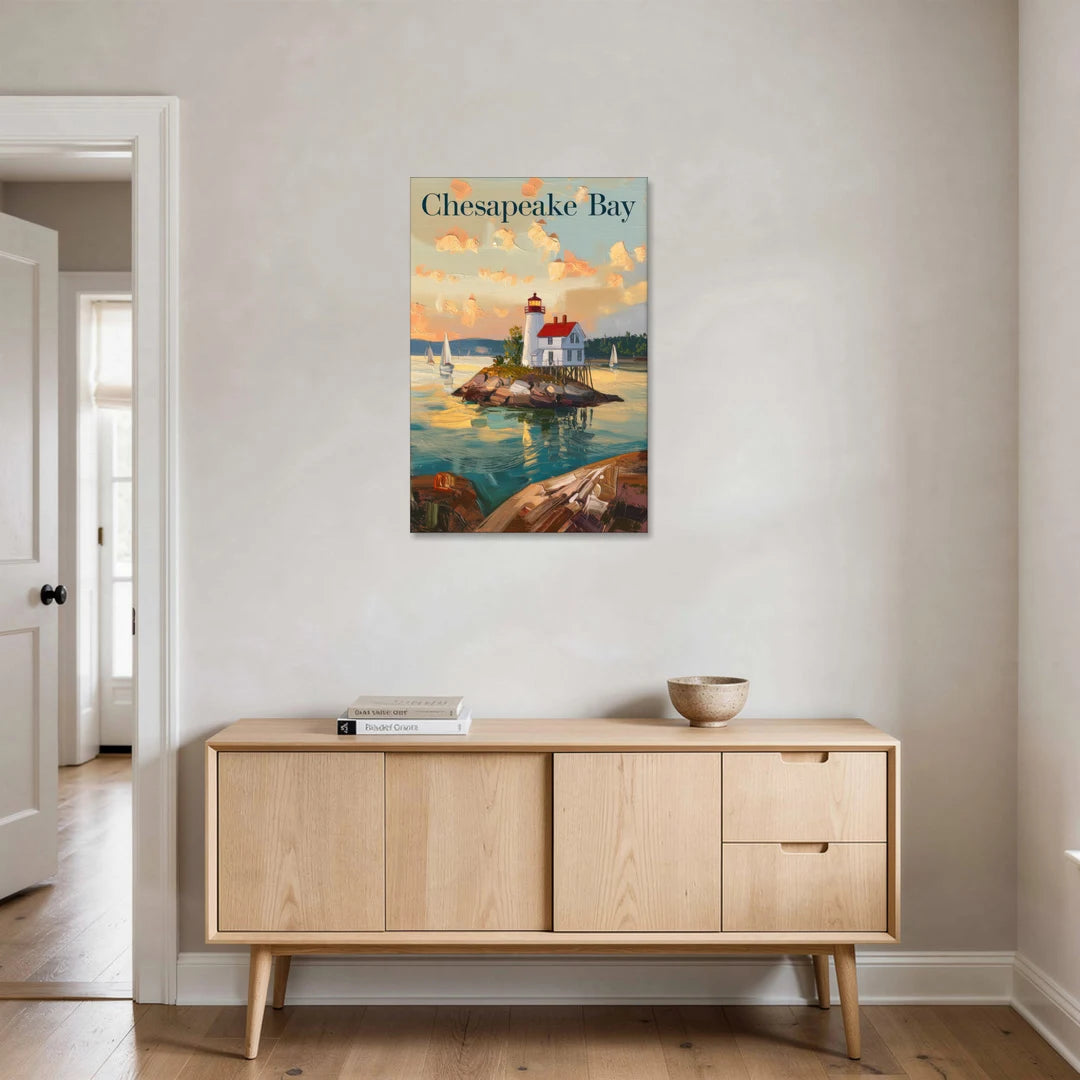 Chesapeake Bay Nautical Charm - Canvas Wall Art - Coffee Table - 24x36