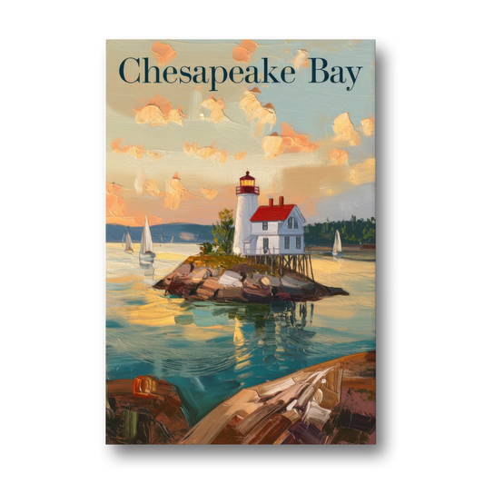 Chesapeake Bay Nautical Charm - Canvas Wall Art - Front