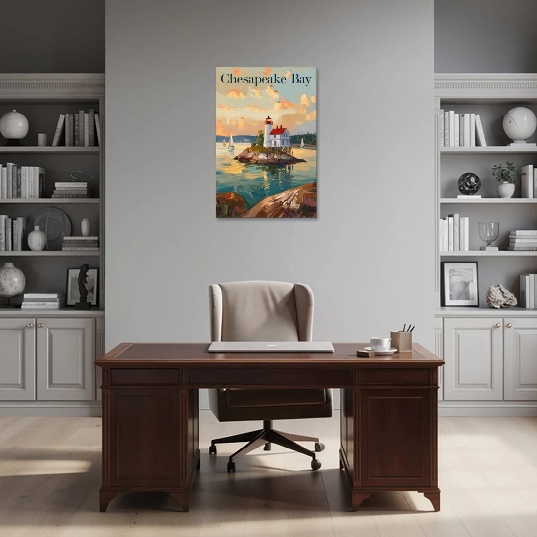 Chesapeake Bay Nautical Charm - Canvas Wall Art - Office - 24x36