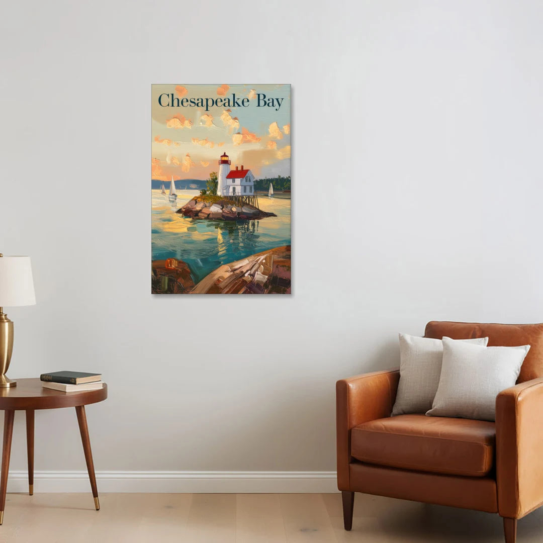 Chesapeake Bay Nautical Charm - Canvas Wall Art - Sofa - 24x36