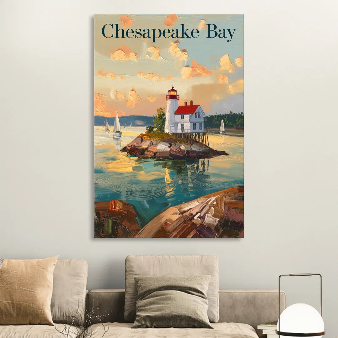Chesapeake Bay Nautical Charm Sitting Room - Canvas Wall Art