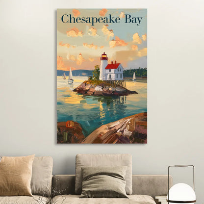 Chesapeake Bay Nautical Charm Sitting Room - Canvas Wall Art