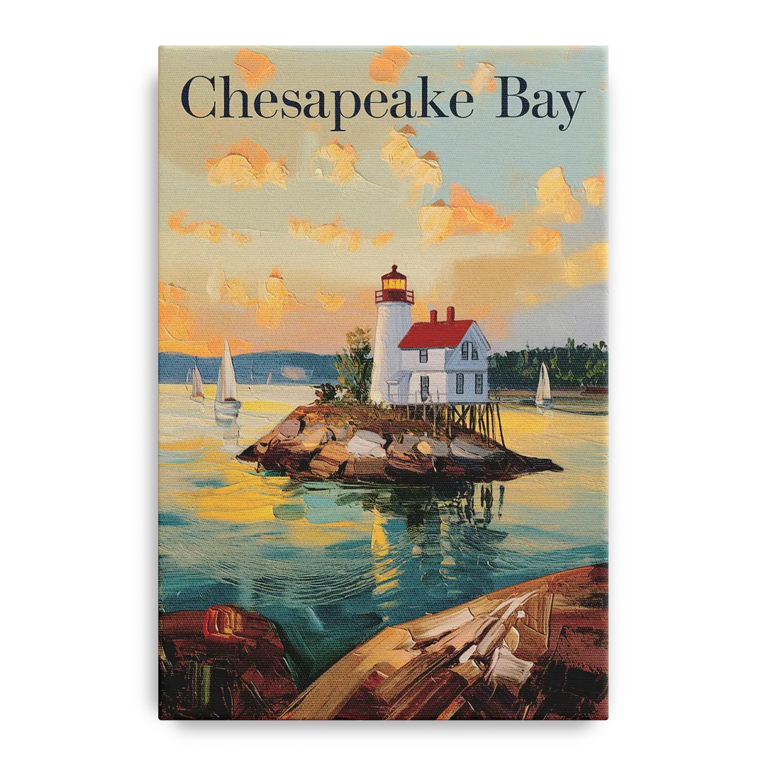 Chesapeake Bay Nautical Charm Front - Canvas Wall Art