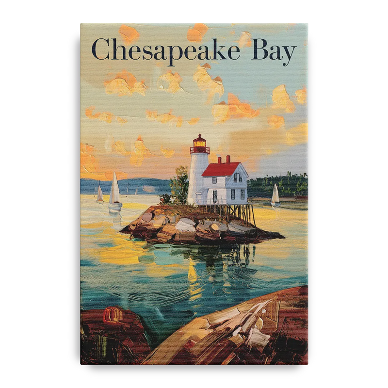 Chesapeake Bay Nautical Charm Front - Canvas Wall Art