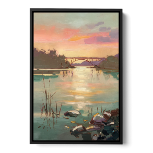 Chesapeake Bay Serenity - Black Framed Canvas Wall Art - Front