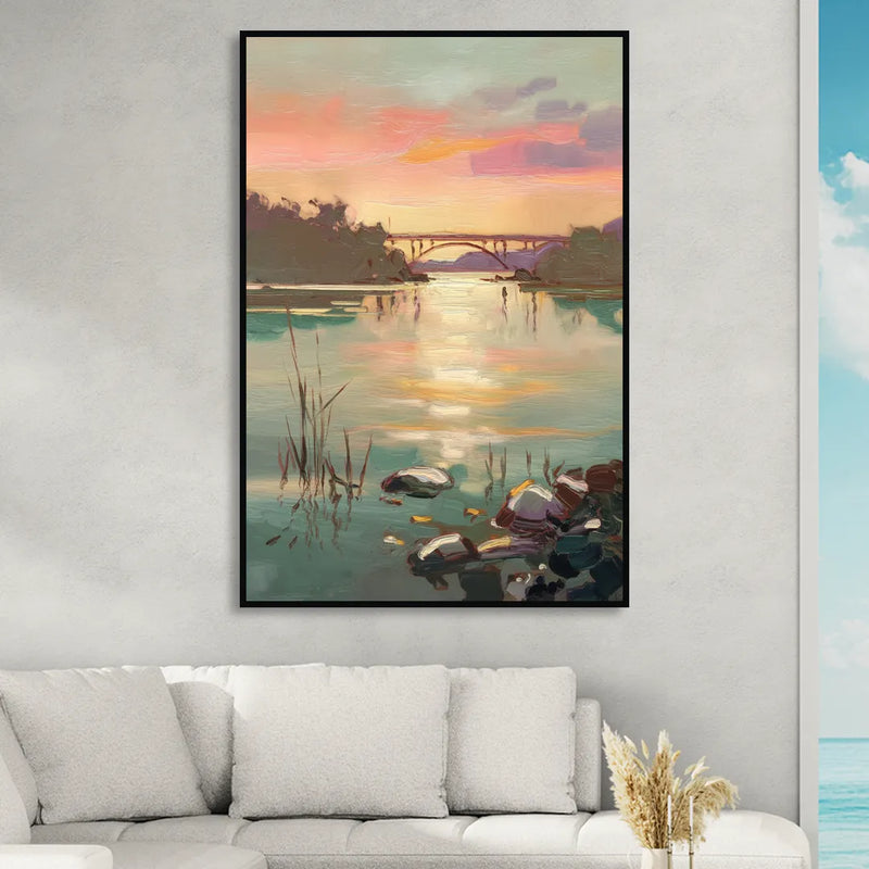 Chesapeake Bay Serenity Sitting Room - Black Canvas Wall Art
