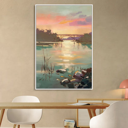 Chesapeake Bay Serenity Sitting Room - White Canvas Wall Art