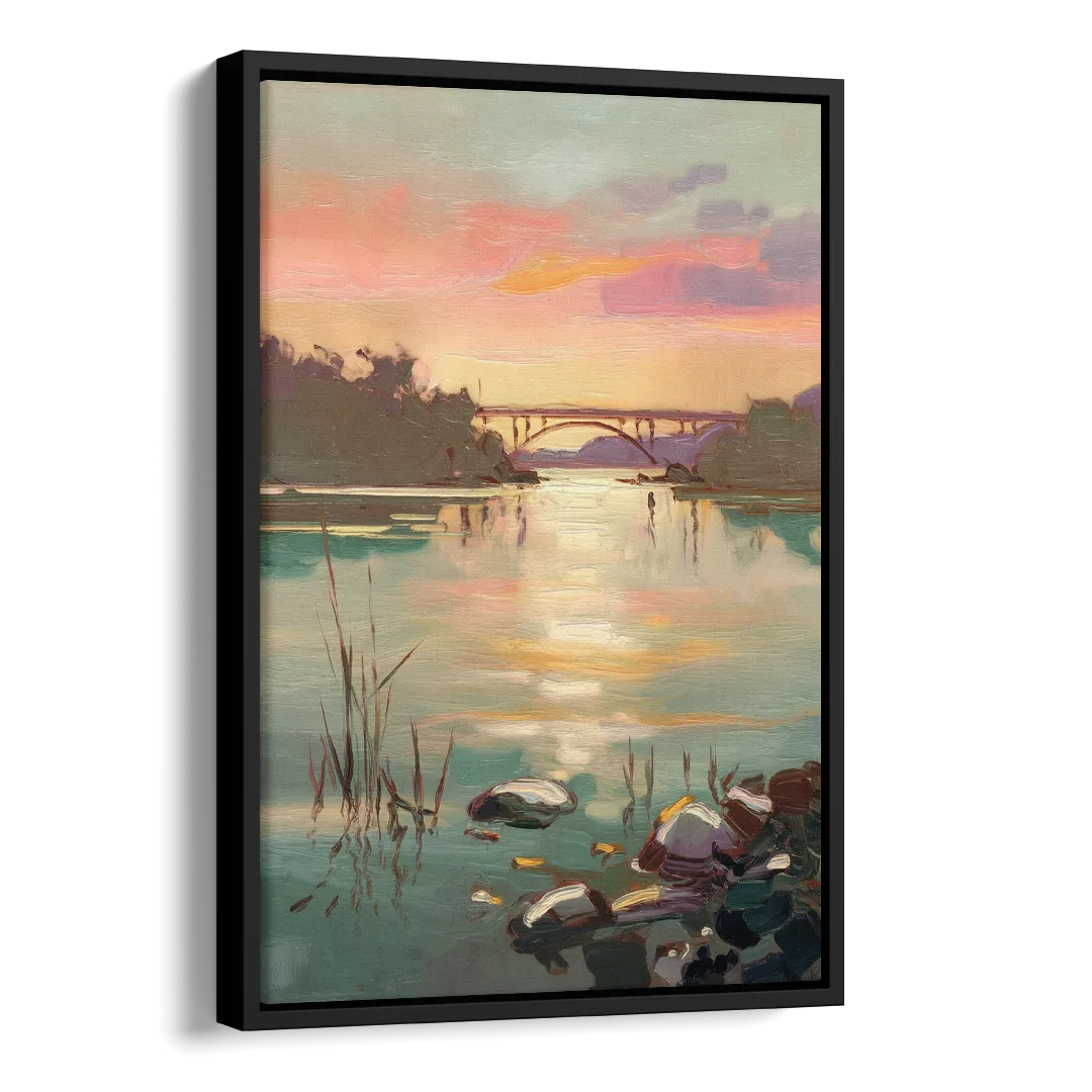 Chesapeake Bay Serenity Side - Black Canvas Wall Art