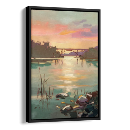 Chesapeake Bay Serenity Side - Black Canvas Wall Art