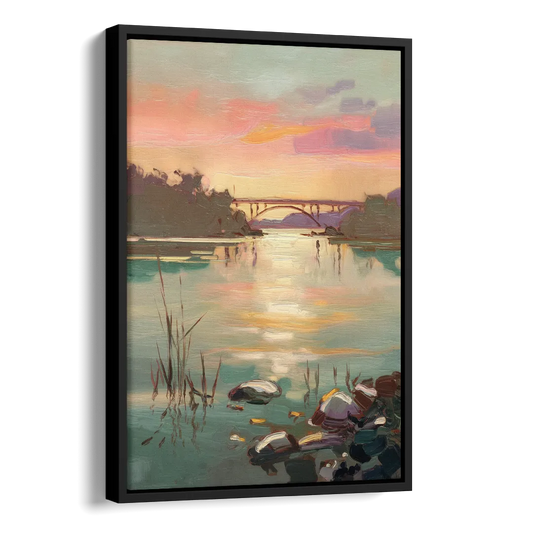 Chesapeake Bay Serenity Side - Black Canvas Wall Art