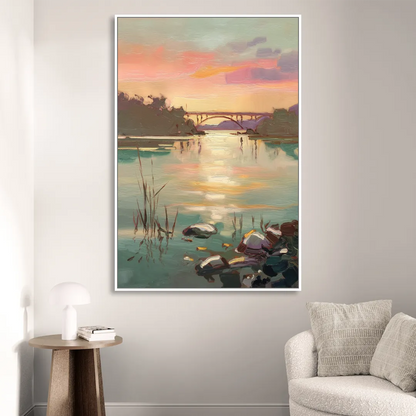 Chesapeake Bay Serenity Living Room - White Canvas Wall Art