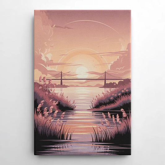 Chesapeake Bay Sunset Glow - Canvas Wall Art