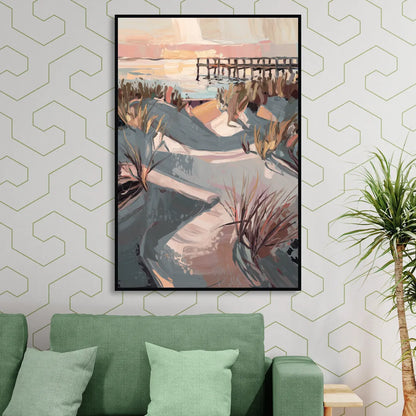 Chesapeake Bay Tranquility Sitting Room - Black Canvas Wall Art