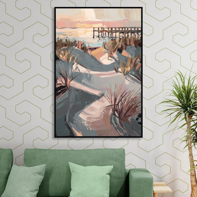 Chesapeake Bay Tranquility Sitting Room - Black Canvas Wall Art