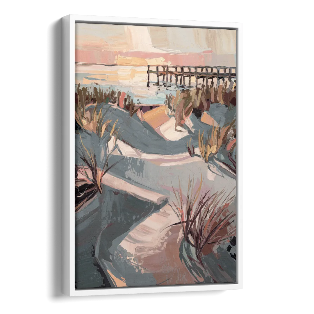 Chesapeake Bay Tranquility Side - White Canvas Wall Art