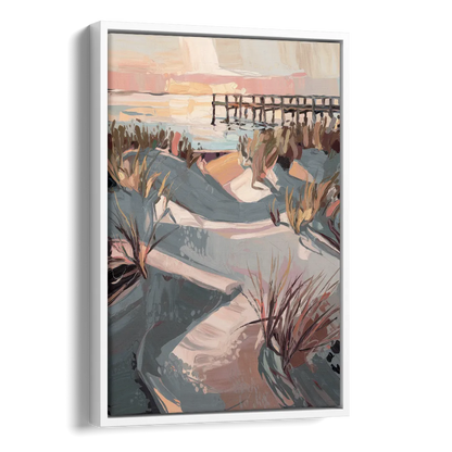 Chesapeake Bay Tranquility Side - White Canvas Wall Art