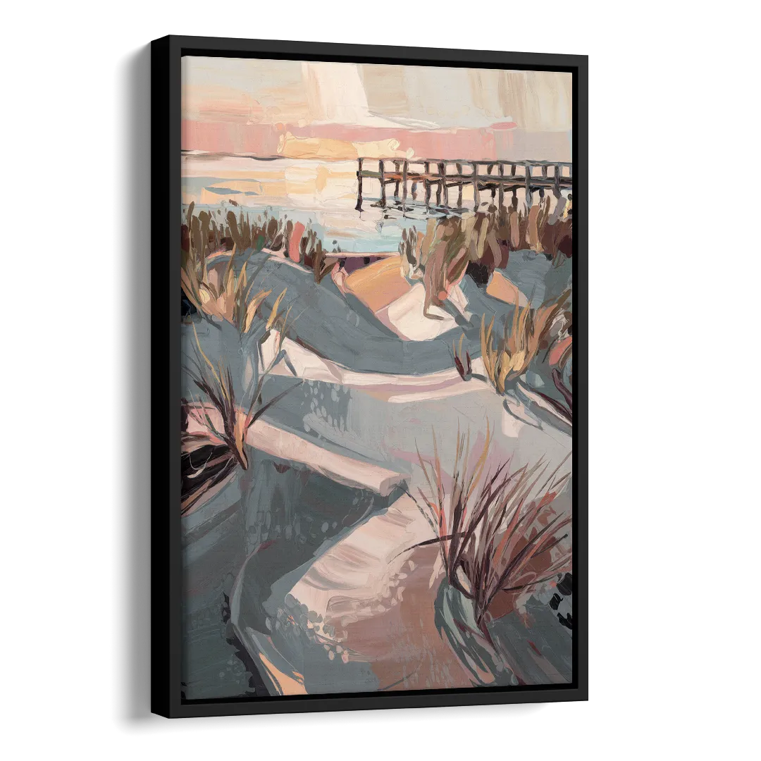 Chesapeake Bay Tranquility Side - Black Canvas Wall Art