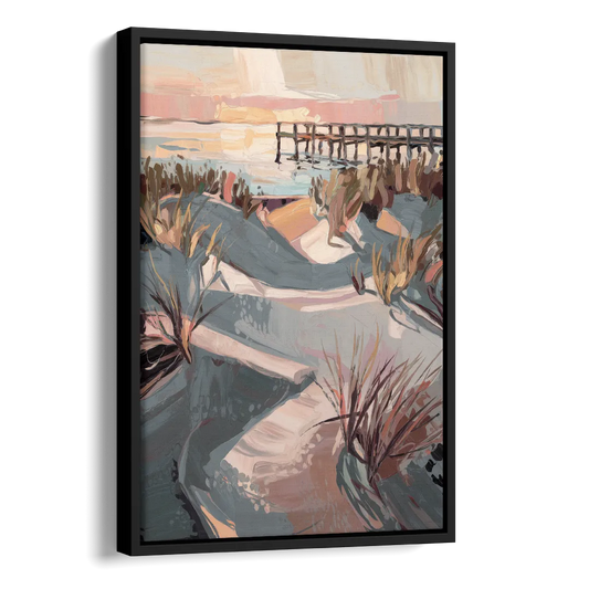 Chesapeake Bay Tranquility Side - Black Canvas Wall Art