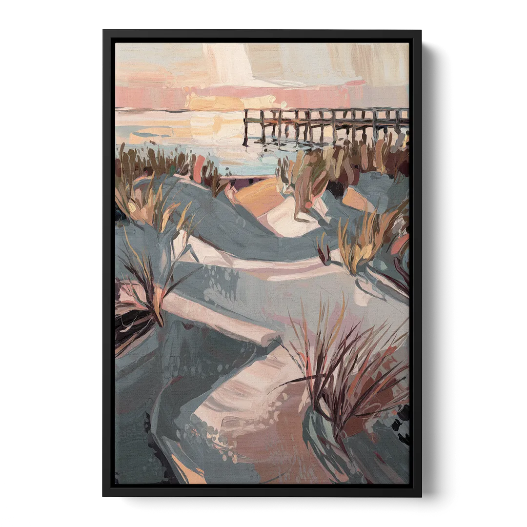 Chesapeake Bay Tranquility Front - Black Canvas Wall Art