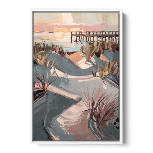 Chesapeake Bay Tranquility - White Framed Canvas Wall Art - Front