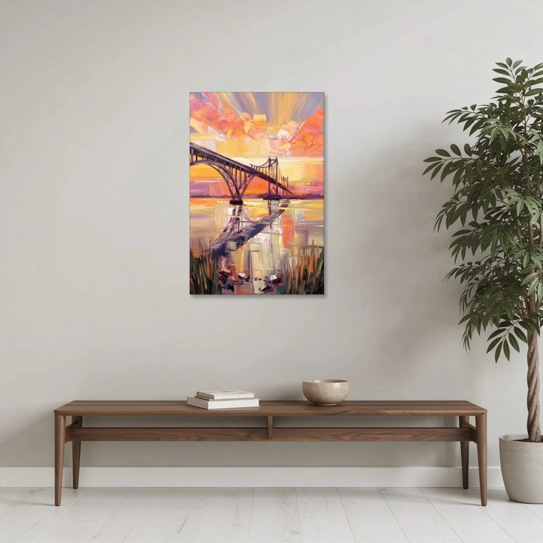 Chesapeake Bridge Panorama - Canvas Wall Art - Coffee Table - 24x36