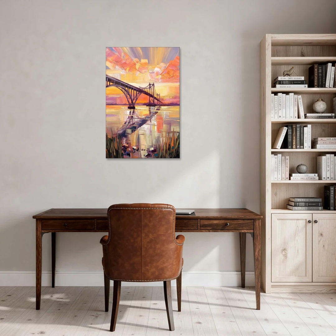 Chesapeake Bridge Panorama - Canvas Wall Art - Office - 24x36