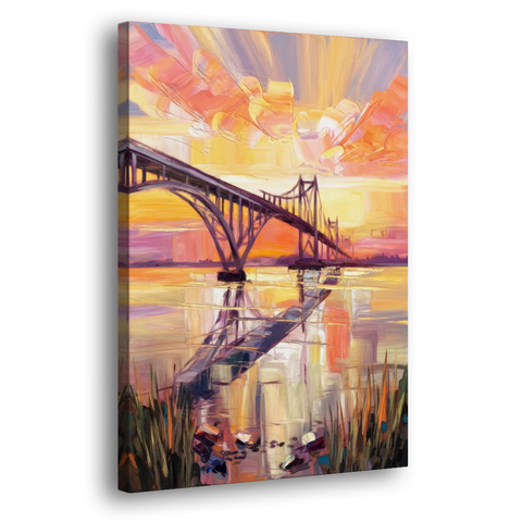 Chesapeake Bridge Panorama - Canvas Wall Art - Side