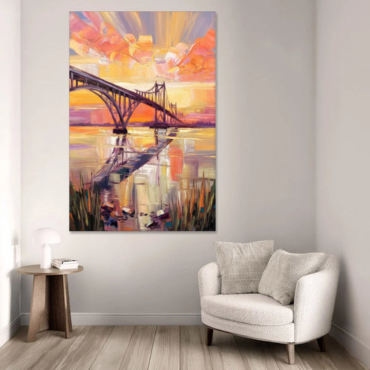 Chesapeake Bridge Panorama - Canvas Wall Art - Sofa - 40x60